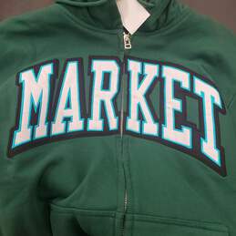 Ma®ket Unisex Green Graphic Zip Up S NWT alternative image