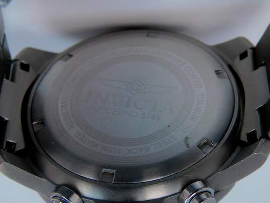 Men's Invicta Swiss Model No. 5746 Titanium & Stainless Steel Chronograph Watch image number 5