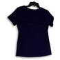 Womens Blue V-Neck Short Sleeve Stretch Pullover T-Shirt Size Small image number 2