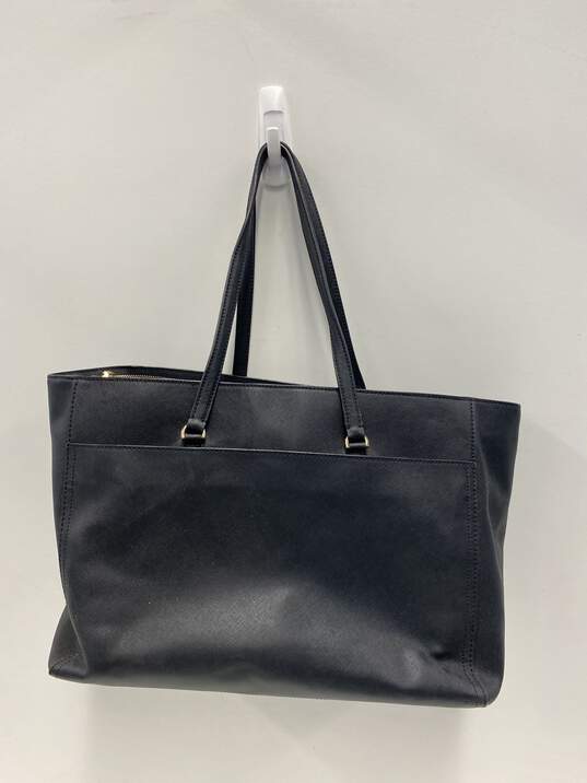 Tory Burch Robinson Black Leather Zip Tote Bag image number 2