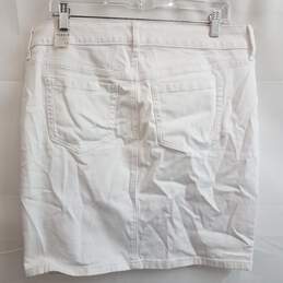 Torrid White Mini Denim Skirt Size 10 alternative image