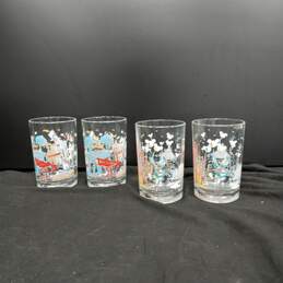 Set of 4 Vintage Walt Disney World 25th Anniversary Glasses