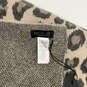 NWT Womens Brown Black Animal Print Knitted Fashionable Wrap Scarf image number 4