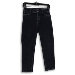 Womens Blue Denim Medium Wash Pockets Stretch Ankle Jeans Size 2 Petites