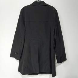 London Fog Black Trench Coat Women's Size L alternative image