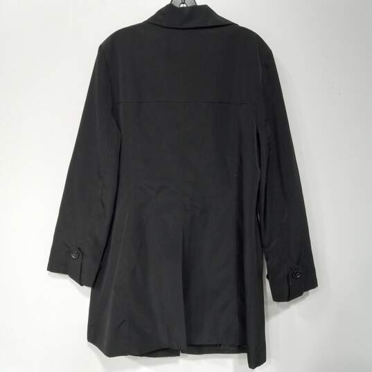 London Fog Black Trench Coat Women's Size L image number 2
