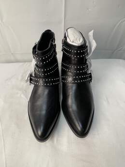 Aqua Womens Black Studded Ankle Boot Size 5.5M