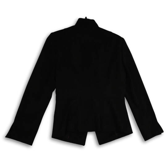 NWT Womens Black Notch Lapel Long Sleeve One Button Blazer Size 10 image number 2