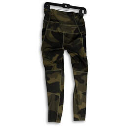 Womens Green Black Camouflage High Waist Pull-On Compression Leggings Sz S alternative image