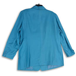Womens Blue Notch Lapel Long Sleeve Single Breasted Two Button Blazer Size 22W alternative image