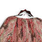 NWT Womens Pink Animal Print Round Neck Pullover Blouse Top Size Large image number 4