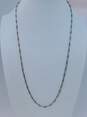 925 Sterling Silver Amethyst Drop Earrings Fancy Link Chain Necklace & Hinged Bangle Bracelet 27.9g image number 3