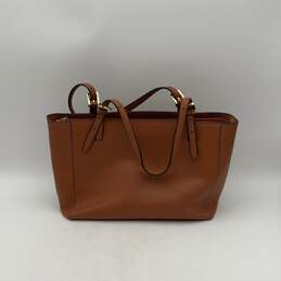 Tory Burch Womens Brown Adjustable Strap Inner Pocket Zipper Tote Bag Purse alternative image