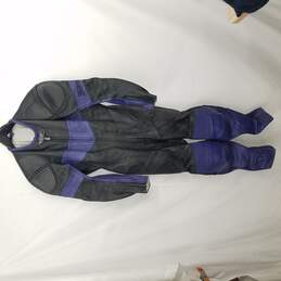 Fieldsheer Black and Blue Leather Motorcycle Suit MN 10-36