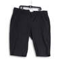 Womens Black Flat Front Slash Pocket Bermuda Shorts Size 24 image number 1
