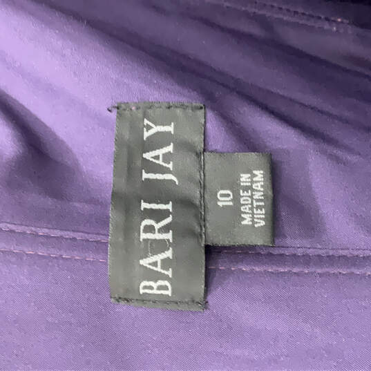 NWT Womens Purple Bridesmaids Sleeveless Back Zip Long Maxi Dress Size 10 image number 5