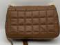 Authentic Womens Brown Leather Quilted Classic Chain Shoulder Bag image number 2