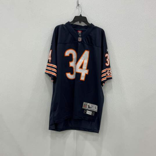 Mens Blue Chicago Bears Walter Payton #34 NFL Pullover Jersey Size L image number 1