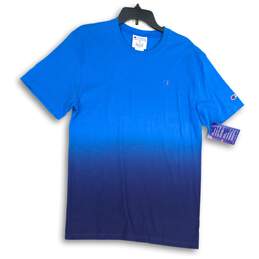 NWT Mens Blue Colorblock Short Sleeve Crew Neck Pullover T-Shirt Size M
