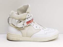 Moschino Men's White Leather High Top Sneakers Size 44 Authenticated