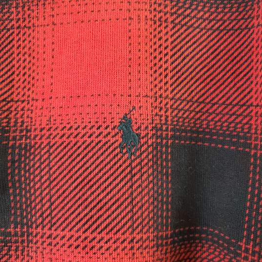 Polo Ralph Lauren Men's Red Plaid Henley Pullover SZ M NWT image number 2