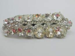 Vintage Signed 'CAbi' Silver Tone Icy Clear Rhinestone Statement Brooch/Pin/Fur Clip 59.9g