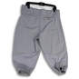 Mens Gray Flat Front Stretch Pockets Elastic Hem Baseball Capri Pants Sz XL image number 2