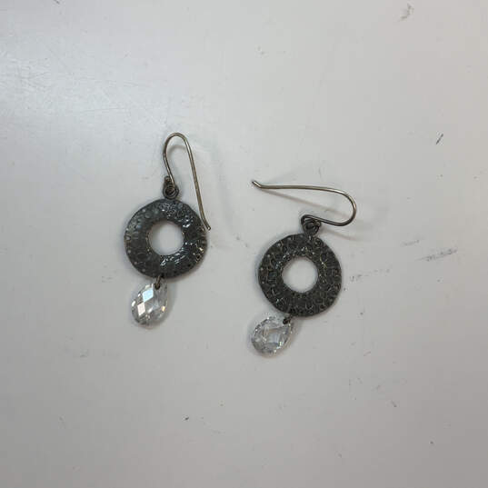 IOB Designer Silpada 925 Sterling Silver Cubic Zirconia Stone Drop Earrings image number 3