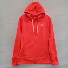 WOMEN'S THE NORTH FACE NEON CORAL F/Z HOODIE SIZE MEDIUM