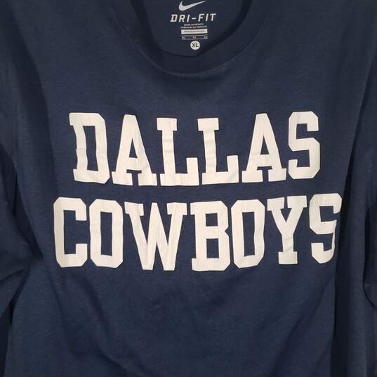 Mens Dri-Fit Dallas Cowboys Short Sleeve Crew Neck T-Shirt Size XL image number 3