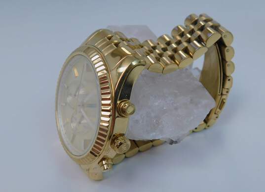 Men's Michael Kors MK-8281 Gold Tone Chronograph Watch image number 3