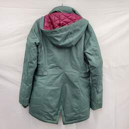 Columbia WM's Thermal Insulated Green Hooded Zipper Parka Size S alternative image
