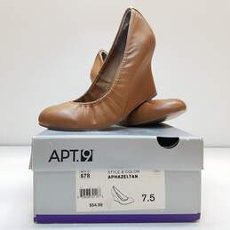 Apt.9 Aphazeltan Brown Wedge Heels Women's Size 7.5