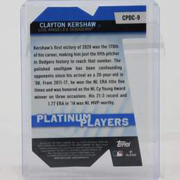 2021 Clayton Kershaw Topps Chrome Platinum Players Refractor LA Dodgers alternative image
