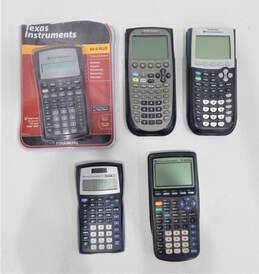 Lot of 5 Texas Instruments Graphing Calculator Lot Ti-84 Plus Ti-89 Titanium
