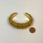 Designer J. Crew Gold-Tone Metal Trimmed Epoxy Stones Cuff Bracelet image number 3
