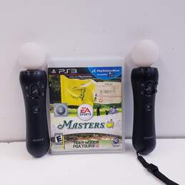 Sony PS3 controllers - Move controllers + Masters Tiger Woods PGA Tour '12