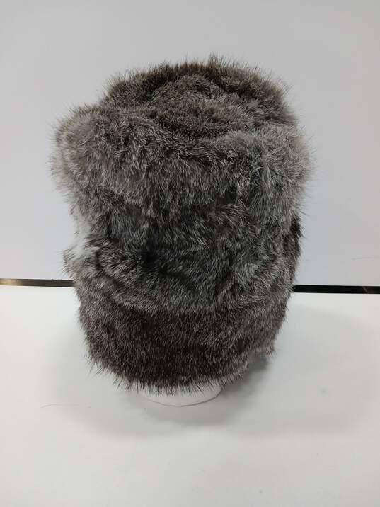 Unbranded Gray Fur Trapper Hat image number 3