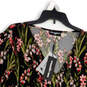 NWT Womens Multicolor Floral V-Neck 3/4 Sleeve Pullover Blouse Top Size 2X image number 3