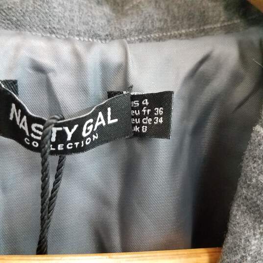 Nasty Gal gray pinstripe oversized blazer women's 4 tags image number 4