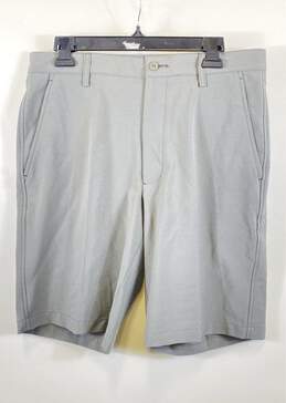 NWT FootJoy Mens Gray Flat Front Pockets Performance Athletic Golf Shorts Sz 32