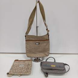 3pc Bundle of Assorted Women's Tommy Hilfiger Canvas Handbags