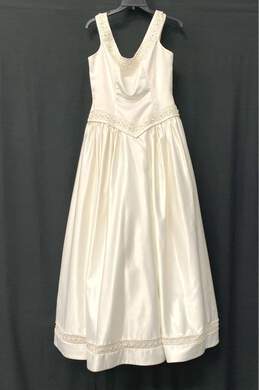 Vintage Unbranded White Formal Dress - Size 12