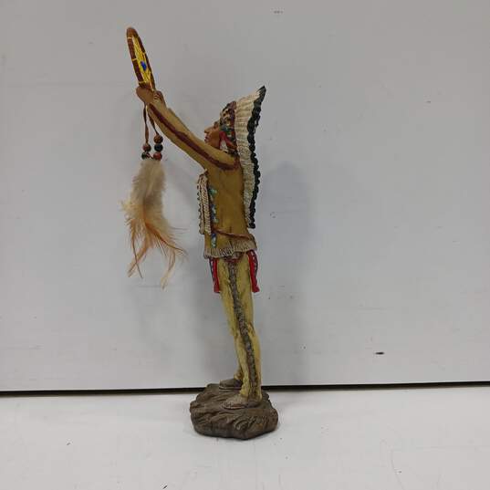 Native American Indian with Dream Catcher Figurine image number 2