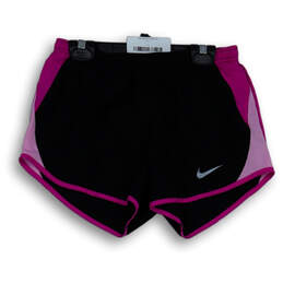 Womens Pink Black Elastic Waist Pull-On Running Athletic Shorts Size XS