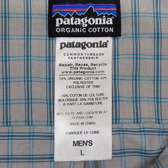Patagonia Plaid Button Up Dress Shirt Men's Size L image number 3