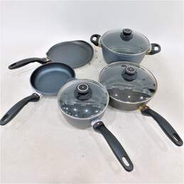 Swiss Diamond 8pc Kitchen Cookware Pots Pans Lids Skillet Pan