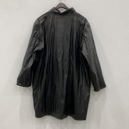 NWT Mens Black Green Long Sleeve Pockets Reversible Overcoat Size 3X alternative image