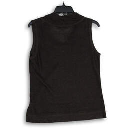 Womens Black Sleeveless Cowl Neck Regular Fit Pullover Tank Top Size S alternative image