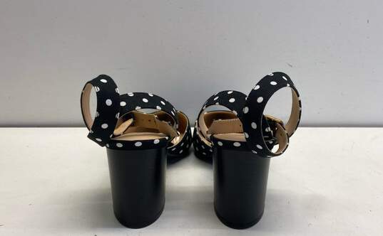 Ann Taylor Chunky Ankle Strap Black/White Polka Dot Pumps Women's Size 8.5 image number 4